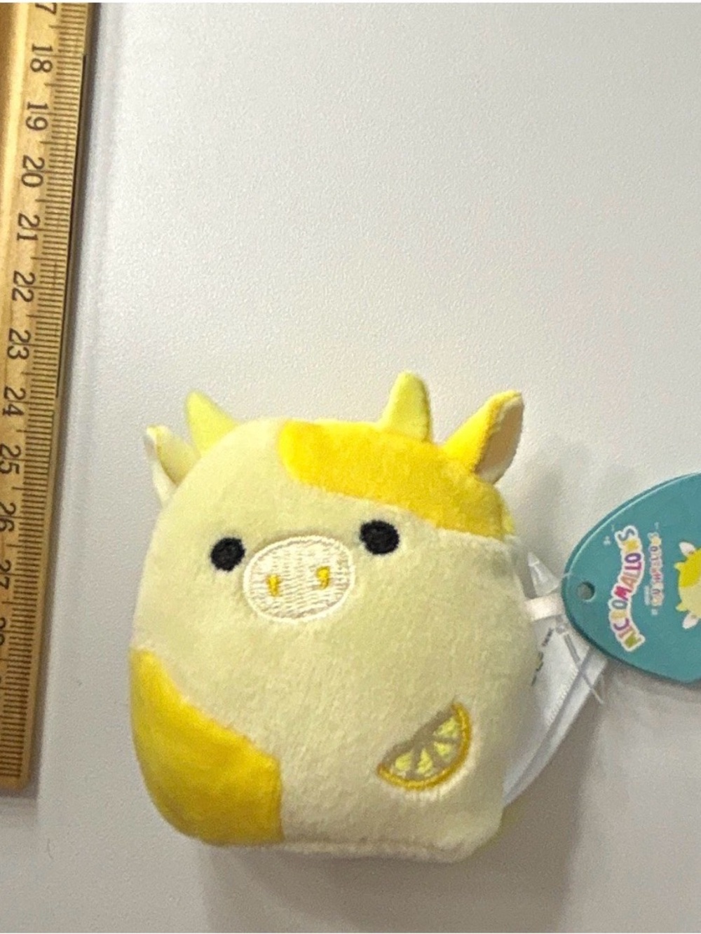 Dagmer Micro Squishmellow Yellow Plush Lemon Cow Soft Toy - Kids Plush Keychain